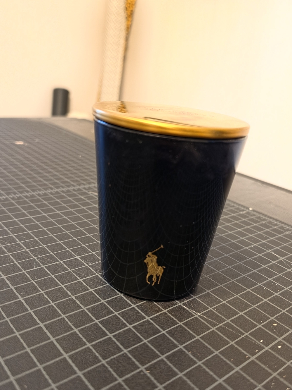 Ralph Lauren Polo Black & Gold Travel Accessory Jar
